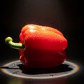 Creates a subtle halo effect around the pepper and casts a soft Royalty Free Stock Photo
