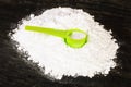 Creatine scoop on creatine monohydrate Royalty Free Stock Photo