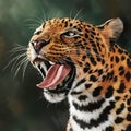 Ferocious wild tiger in nature AI generated