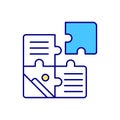Creating blog post RGB color icon Royalty Free Stock Photo