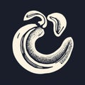 Creating Bold Minimalist Linocut Art Of A Cashew Nut