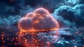 Creating a D Visualization of a Global Encrypted Cybersecurity Network with Cloud Computing