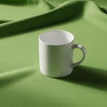 Creating a distinct shadow to the left, accentuating the mug s clean Royalty Free Stock Photo