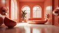 Luxury Interior: Terracotta Orange and Soft Peach