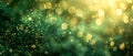 Creating An Ethereal Ambiance With Stunning Gold Bokeh On A Defocused Green Backdrop