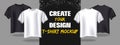 Creating fashion t-shirt banner mockup template