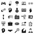 Creating game icons set, simple style Royalty Free Stock Photo