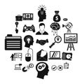 Creating game icons set, simple style Royalty Free Stock Photo