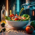 Healthy salad. Generative AI Royalty Free Stock Photo