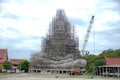 Creating a large Buddha in Thailand Royalty Free Stock Photo