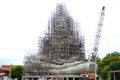 Creating a large Buddha in Thailand Royalty Free Stock Photo