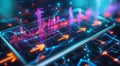 Creating modern data visualization with innovative design and artistic components Royalty Free Stock Photo