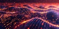 Creating a Network Connection Structure: Abstract D Rendering of Digital Particles with Binary Royalty Free Stock Photo