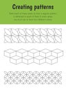 Creating patterns Educational Sheet. Primary module for Logic Reasoning. 5-6 years old