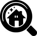Create search property silhouettes with white background