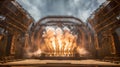 Creating a Sensational Concert Experience, Mesmerizing Combination of Fire and Smoke, Generative AI