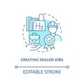 Creating skilled jobs concept icon