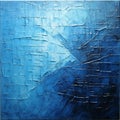 Creating A Textured Pure Blue Painting With Irregular Patterns