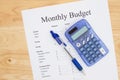 Creating a your monthly budget