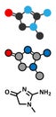 Creatinine molecule. Creatine breakdown product. Creatinine clearance is used to measure kidney function