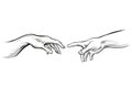 Creation of Adam Michelangelo vector