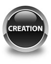 Creation glossy black round button Royalty Free Stock Photo