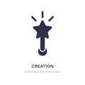 creation icon on white background. Simple element illustration from Art and design concept