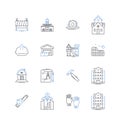 Creation line icons collection. Origin, Genesis, Evolution, Emergence, Formation, Inception, Beginning vector and linear