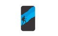 Creation of a mountain climber stamina vector design