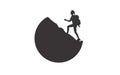 Creation of a mountain climber stamina vector design