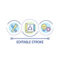 Creation process loop concept icon Royalty Free Stock Photo