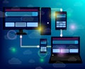 Creation responsive internet website for multiple platforms.