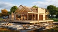 The Creation of Timber Frame Modular Homes. Generative AI
