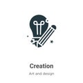 Creation vector icon on white background. Flat vector creation icon symbol sign from modern art and design collection for mobile