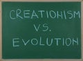 Creationism vs Evolution. Royalty Free Stock Photo