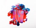 Creative abstract art, smear red and blue colors Royalty Free Stock Photo