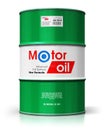 Barrel with motor oil lubricant isolated on white background