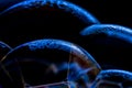 Dark Blue Bubbles  Macro Abstarct Background Royalty Free Stock Photo
