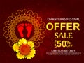 Creative abstract, banner or poster for Dhanteras