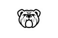 Creative Abstract Bulldog Pet Head Symbol Logo