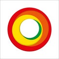 Creative abstract colorful circle logo template Royalty Free Stock Photo