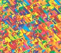 Creative abstract colorful labyrinth seamless