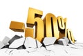 50 percent sale and discount advertisement concept Royalty Free Stock Photo