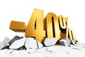 40 percent sale and discount advertisement concept Royalty Free Stock Photo