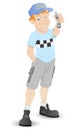Taxi Driver - Cartoon Character - Vector Illustration Royalty Free Stock Photo