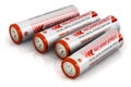 Group of AA size batteries Royalty Free Stock Photo