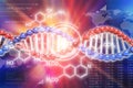 DNA genetic research science concept