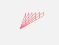 Abstract geometric grid logo perspective icon for your company