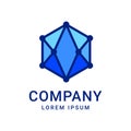 Creative Abstract Geometric Technology Concept Logo Design Template