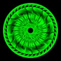 Creative abstract green futuristic circular